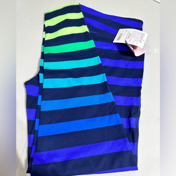 New with tags Athleta High Bold Stripe Chaturanga Tights Size XL - Picture 2 of 3